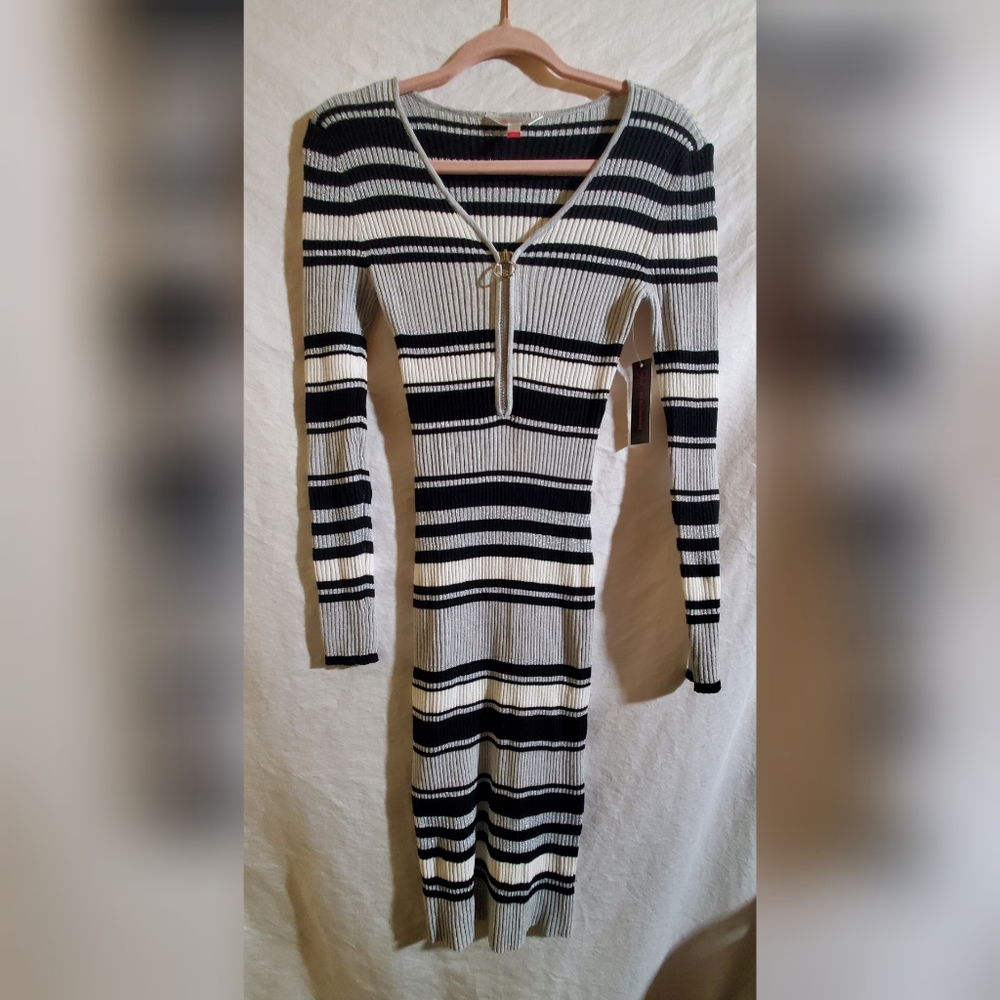 Striped Metallic Dress